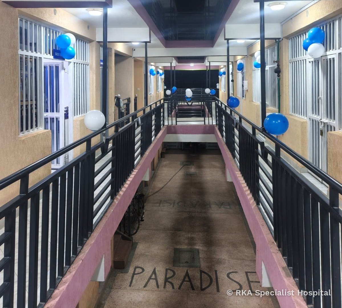 Walkway inside Paradise Mall, Kabati, where RKA Specialist Hospital is located