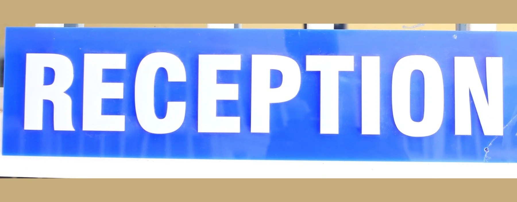 Reception signage at RKA Specialist Hospital