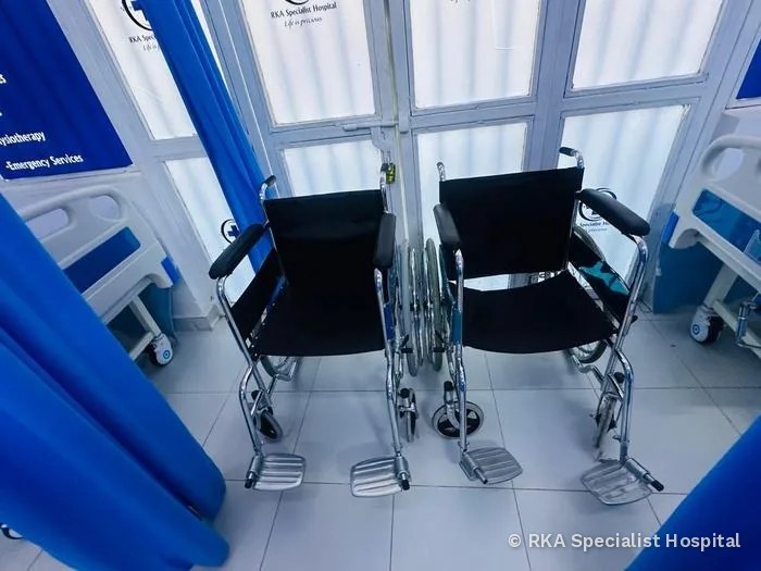 Healthcare equipment at RKA Specialist Hospital