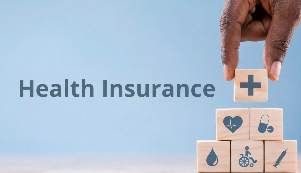 Wooden blocks with medical icons representing health cover