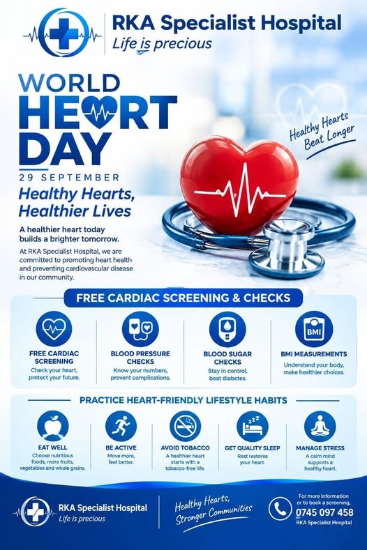World Heart Day promotion at RKA Specialist Hospital