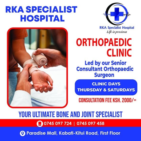 Orthopaedic Clinic promotion at RKA Specialist Hospital