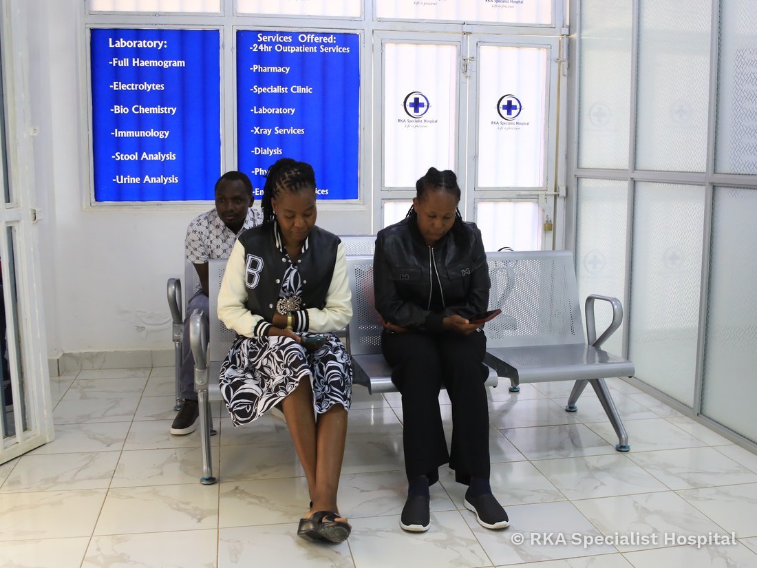 Patients in the waiting area at RKA Specialist Hospital