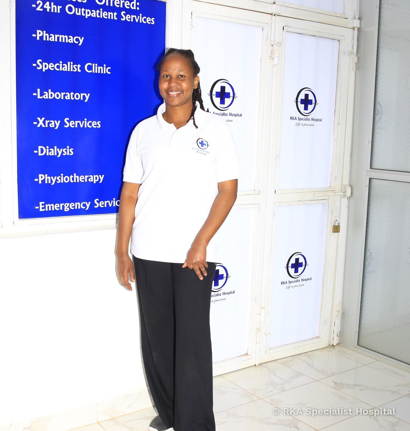Grace Wangeci, Receptionist